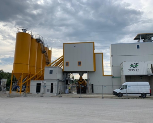 AJF Group CWAS Anlage bei Märker Zementrestwasseraufbereitung Betonschlamm Filterpresse