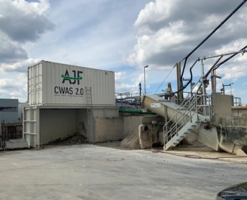 AJF Group CWAS Filterpresse Zementrestwasser Aufbereitung Betonschlamm Schlammentwässerung