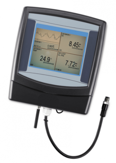 AJF Group Abwasserkontrollsystem Display Controller mit Sensor und Trübungsmesser